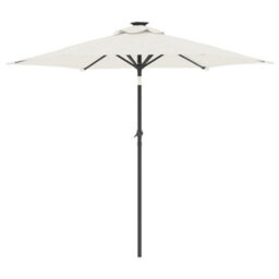 Walplus Garden Parasol With Steel Pole White 225X225X212 Cm - thumbnail 5