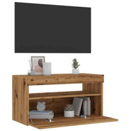 Berkfield Tv Cabinet With Led Lights Artisan Oak 75X35X40 Cm Engineered Wood - thumbnail 5