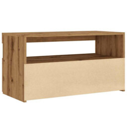 Berkfield Tv Cabinet With Led Lights Artisan Oak 75X35X40 Cm Engineered Wood - thumbnail 9