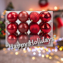 Christmas Bauble Decoration Hanging Tree Ornament X 24 8Cm Red - thumbnail 4