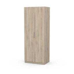 FurniComp LTD Furnicomp Chicago Oak Effect 2 Door 80Cm Narrow Compact Wardrobe - thumbnail 3