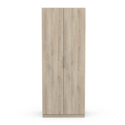 FurniComp LTD Furnicomp Chicago Oak Effect 2 Door 80Cm Narrow Compact Wardrobe - thumbnail 2