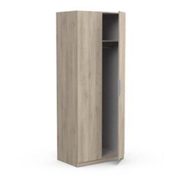FurniComp LTD Furnicomp Chicago Oak Effect 2 Door 80Cm Narrow Compact Wardrobe - thumbnail 5