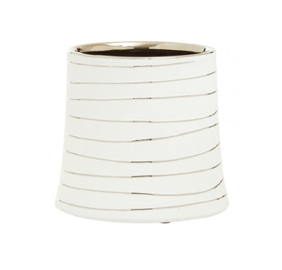 Orsina Haldis Small White Silver Ceramic Planter - image 1