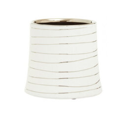 Orsina Haldis Small White Silver Ceramic Planter - thumbnail 1