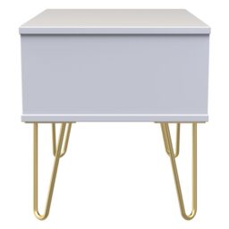 Diamond Ready Assembled Matt Indigo & White 1 Drawer Small Side Table (H)410mm (W)575mm (D)395mm - thumbnail 6