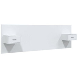 Vidaxl Bed Headboard With Cabinets White Engineered Wood Bed Headboards With Cabinets - thumbnail 2