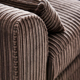 Chicago Jumbo Cord Right Hand Facing Corner Sofa Chocolate - thumbnail 3