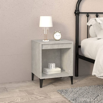 Berkfield Bedside Cabinet Concrete Grey 40X35X50 Cm - image 1