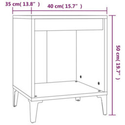 Berkfield Bedside Cabinet Concrete Grey 40X35X50 Cm - thumbnail 8
