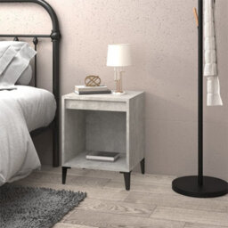 Berkfield Bedside Cabinet Concrete Grey 40X35X50 Cm - thumbnail 3