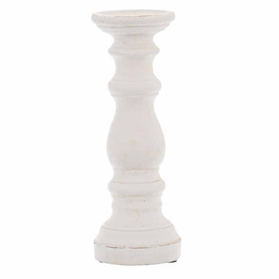 Matt White Small Ceramic Column Candle Holder - image 1