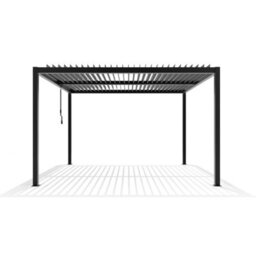 Primrose Living Deluxe Charcoal Veranda With Louvered Shutter Roof 6M X 3M - thumbnail 9