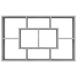Berkfield Wall Shelf Grey Sonoma 85X16X52.5 Cm Engineered Wood - thumbnail 5