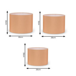 Valuelights Torbery Set Of 3 Sand Nesting Ceiling Light Shades And Bulbs (D)30Cm - thumbnail 6