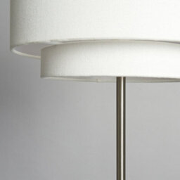 Litecraft Jayne Chrome Floor Lamp With White Shade - thumbnail 5