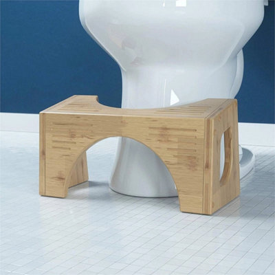 Bamboo Squatty Potty Squatting Toilet Poop Stool Bathroom Non-Stick - image 1