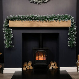 Samuel Alexander 2.7M Snowy Green Christmas Garland With 260 Snow Tipped Christmas Garland Decoration - thumbnail 2