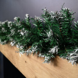 Samuel Alexander 2.7M Snowy Green Christmas Garland With 260 Snow Tipped Christmas Garland Decoration - thumbnail 7