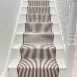 Pinstripe Stair Runner - Reversible, Durable & Hardwearing Carpet For Stairs & Staircases, Multiple Lengths - thumbnail 4