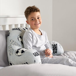 OHS Fleece Bed Reading Pillow Football Chair Support With Arms Lumbar Backrest - thumbnail 3