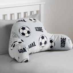 OHS Fleece Bed Reading Pillow Football Chair Support With Arms Lumbar Backrest - thumbnail 1