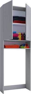 Vcm Bathroom Furniture Washing Machine Cabinet Lona Gray W. 64 X H. 182 X D. 27 Cm - image 1