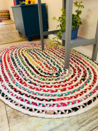 Second Nature Online Carnival Oval Bedroom Rug Ethical Source With Recycled Fabric / 60 Cm X 180 Cm - thumbnail 7