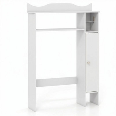 White Over The Toilet Storage Cabinet With Toilet Paper Holder Bathroom Space Saver - image 1