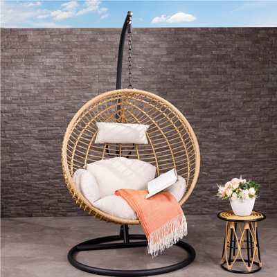 Charles Bentley Single Hanging Swing Chair H198 X Diameter 104Cm Natural - image 1