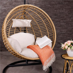 Charles Bentley Single Hanging Swing Chair H198 X Diameter 104Cm Natural - thumbnail 2