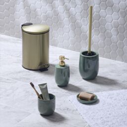 GoodHome Boann Gloss Green Reactive Glaze Effect Ceramic Tumbler - thumbnail 4