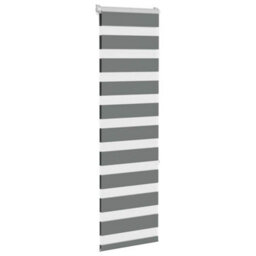 Berkfield Zebra Blind Dark Grey 40X150 Cm Fabric Width 35.9 Cm Polyester - thumbnail 3
