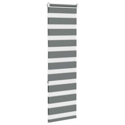 Berkfield Zebra Blind Dark Grey 40X150 Cm Fabric Width 35.9 Cm Polyester - thumbnail 4