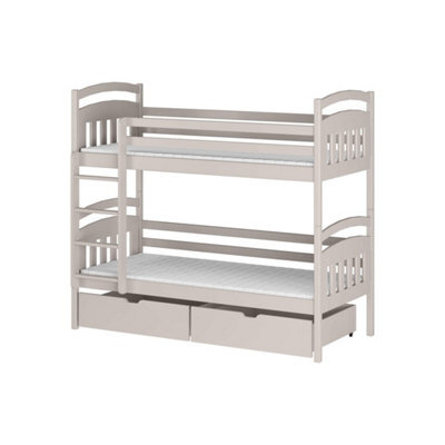 Arte Cashmere Wooden Bunk Bed Gabi With Storage W198Cm - Adaptable Twin Sleeper With Underbed Drawers - image 1