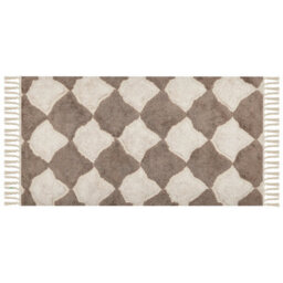 Beliani Rug Sinop Beige 80 X 150 Cm Cotton - thumbnail 1