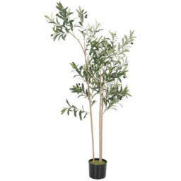 148 Cm Decorative Artificial Plant, Silk Olive Tree With 553 Leaves - thumbnail 4