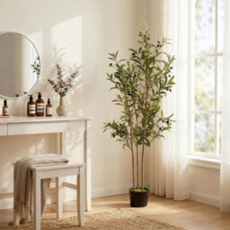 148 Cm Decorative Artificial Plant, Silk Olive Tree With 553 Leaves - thumbnail 5