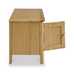 Alba Oak 90Cm Small Tv Unit - Fully Assembled By Roseland Furniture - thumbnail 6