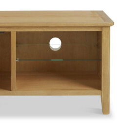 Alba Oak 90Cm Small Tv Unit - Fully Assembled By Roseland Furniture - thumbnail 4