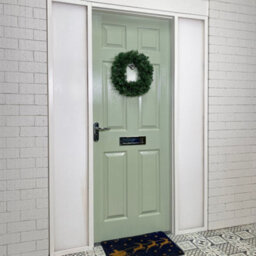 Samuel Alexander 45Cm Plain Green Colorado Christmas Door Wreath With Pvc Tips - thumbnail 4