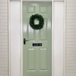 Samuel Alexander 45Cm Plain Green Colorado Christmas Door Wreath With Pvc Tips - thumbnail 2