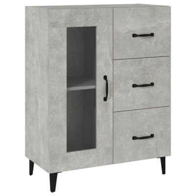 Berkfield Stylish Sideboard Concrete Grey 69.5X34X90 Cm Engineered Wood - image 1