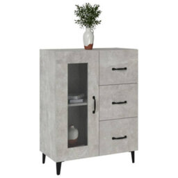 Berkfield Stylish Sideboard Concrete Grey 69.5X34X90 Cm Engineered Wood - thumbnail 4