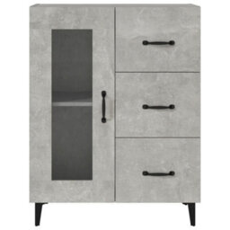 Berkfield Stylish Sideboard Concrete Grey 69.5X34X90 Cm Engineered Wood - thumbnail 6