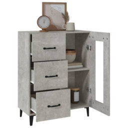 Berkfield Stylish Sideboard Concrete Grey 69.5X34X90 Cm Engineered Wood - thumbnail 5
