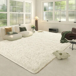 Ameha Soft Fluffy Cream Rugs Large Nonslip 160X230 Cm Shaggy Area Rug Bedroom Living Room Carpets - thumbnail 2