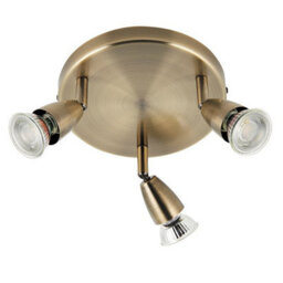Luminosa Lighting Luminosa Amalfi Adjustable 3 Light Spotlight Antique Brass, Gu10 - thumbnail 2