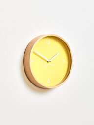 Orsina Modern Design Small Yellow Wall Clock, Sleek Clock In Kitchen, Compact And Lightweight Wall Clock For Indoor - thumbnail 3