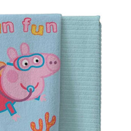 Peppa Pig Pa Pig Ocean Fun Towel Sky Blue/pink (One Size) - thumbnail 2